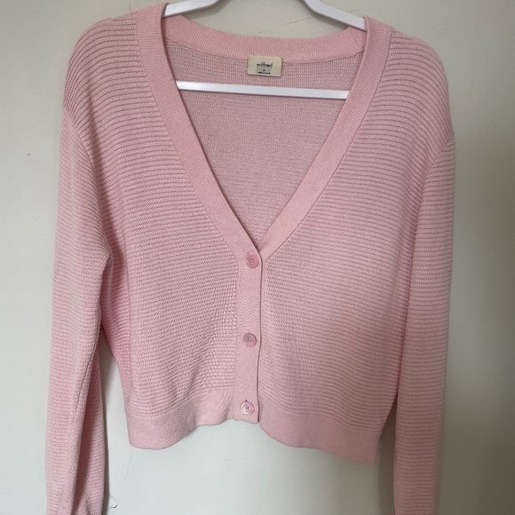 Pink Wilfred Light Cropped Cardigan - Picture 4 of 5